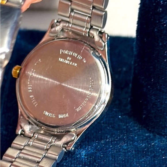 Tiffany & Co. Portfolio Silver and Gold Watch - Picture 5 of 6